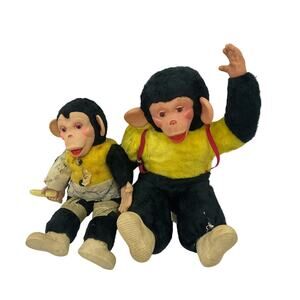 Vintage Commonwealth Mr. Bim Monkey Rubber Faced Plush Dolls LOT Zip Zippy LOT